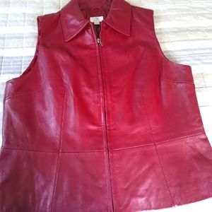 Red Leather Vest